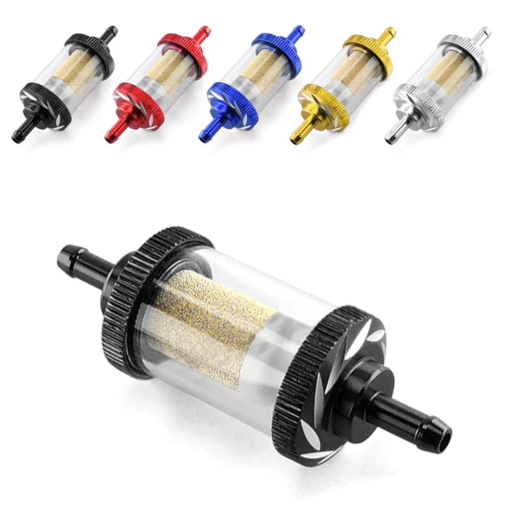 Car Modified Aluminum Alloy Sheel Copper Core Oil Filter Fit for Dirt Pit Bike Gasline Fuel Filter With Copper Core Universal
