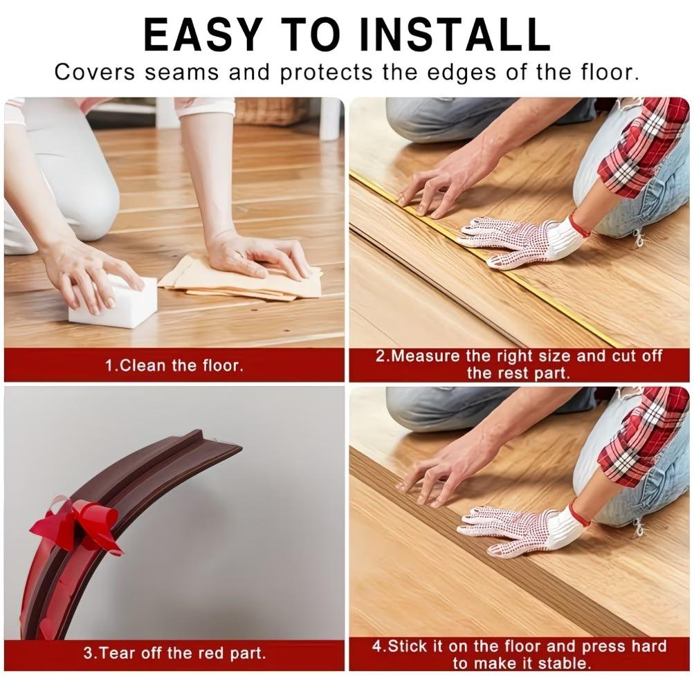 1PC 1m/39.37inch T-Shaped PVC Flooring Transition Strip - Easy Installation,Durable Threshold Seal for Hardwood & Laminate Floo