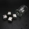 Food Grade Stainless Steel Ice Stone Party Bar Ice Cubes for Wine Beer Whiskey Drinks4Pcs