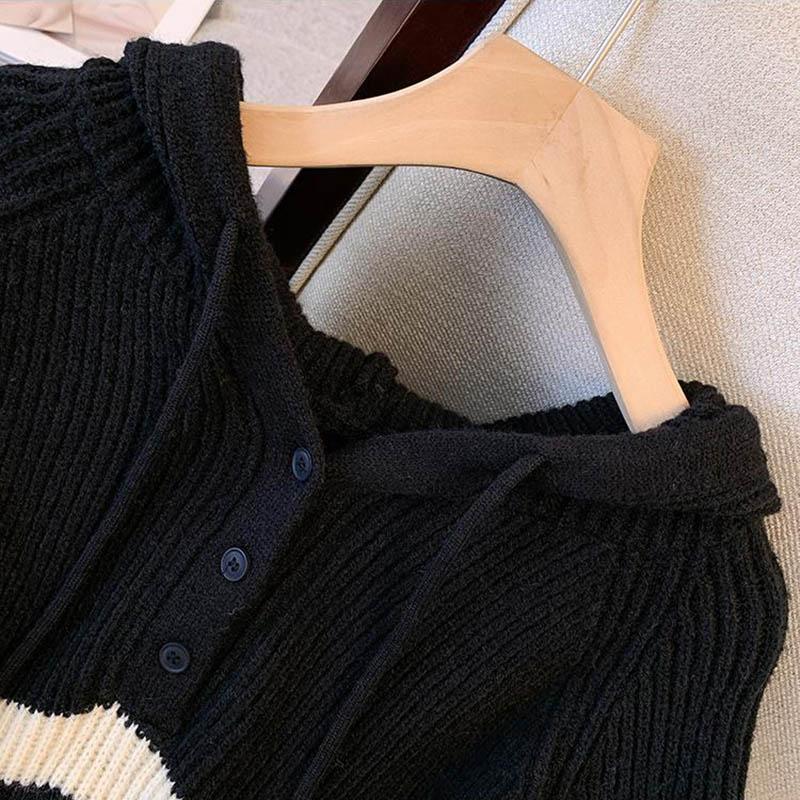 Sweater for Women Autumn Winter Thickened Pullover Warm Knitted Stretchy Long Sleeve Oversize Jumper Tops