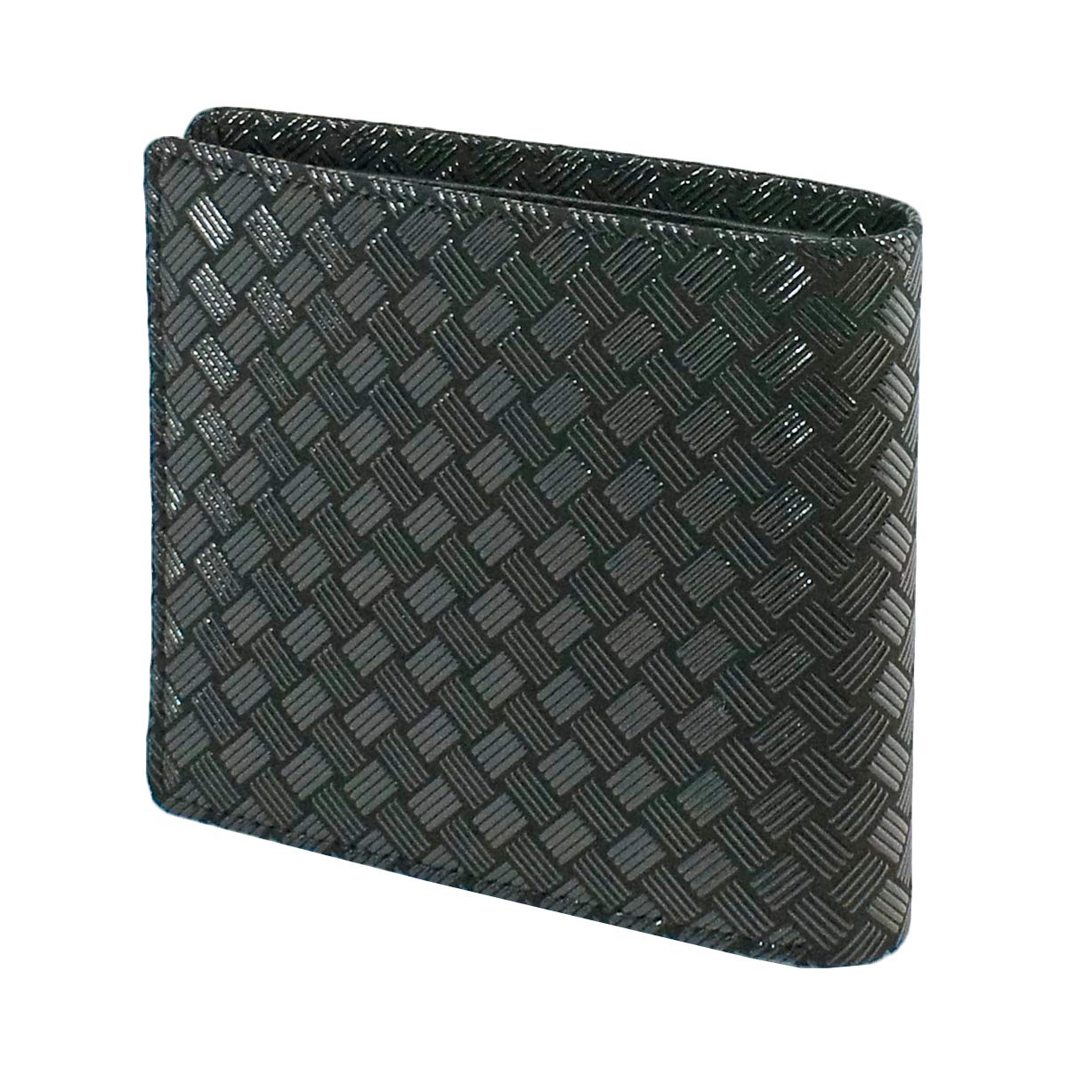 

Кошелек Inden Wallet Bifold Wallet Bill C Thin Deerskin Black x Black Lacquer Ajiro Knitting Pattern [Indenya] 2003-01-158 чёрный