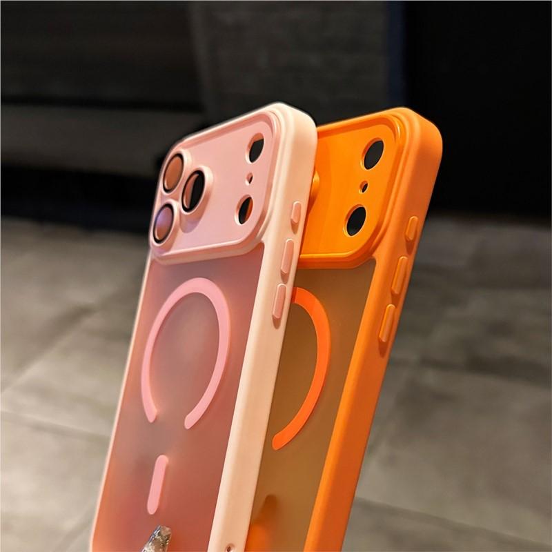 Shockproof Bumper Armor For Magsafe Matte Case for iPhone 17 Air 15 16 14 Plus 13 12 11 Pro Max PC TPU Camera Protection Cover
