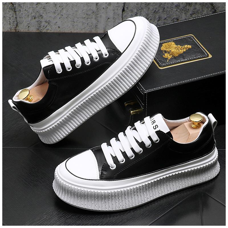 

Весна Осень Плоская/5 см Кроссовки Мужские Повседневные Кроссовки Из Натуральной Кожи Для Отдыха Увеличение Роста Дышащие Мужские Мокасины Модные 38 чёрный