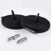 1Pair/3Pair 0.6 Cm Flat Elastic Shoelace Metal Buckle Shoelaces for Sneakers Kids and Adults Quick-Release Laces