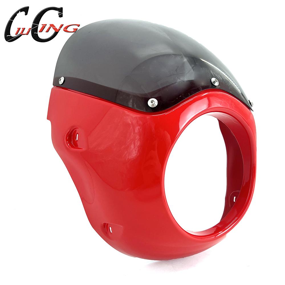 

Headlight Shade Fairing Motorcycle Front Headlight Cover Retro noses Fairing For Triumph Trident 660 2021-2024 Modification красный