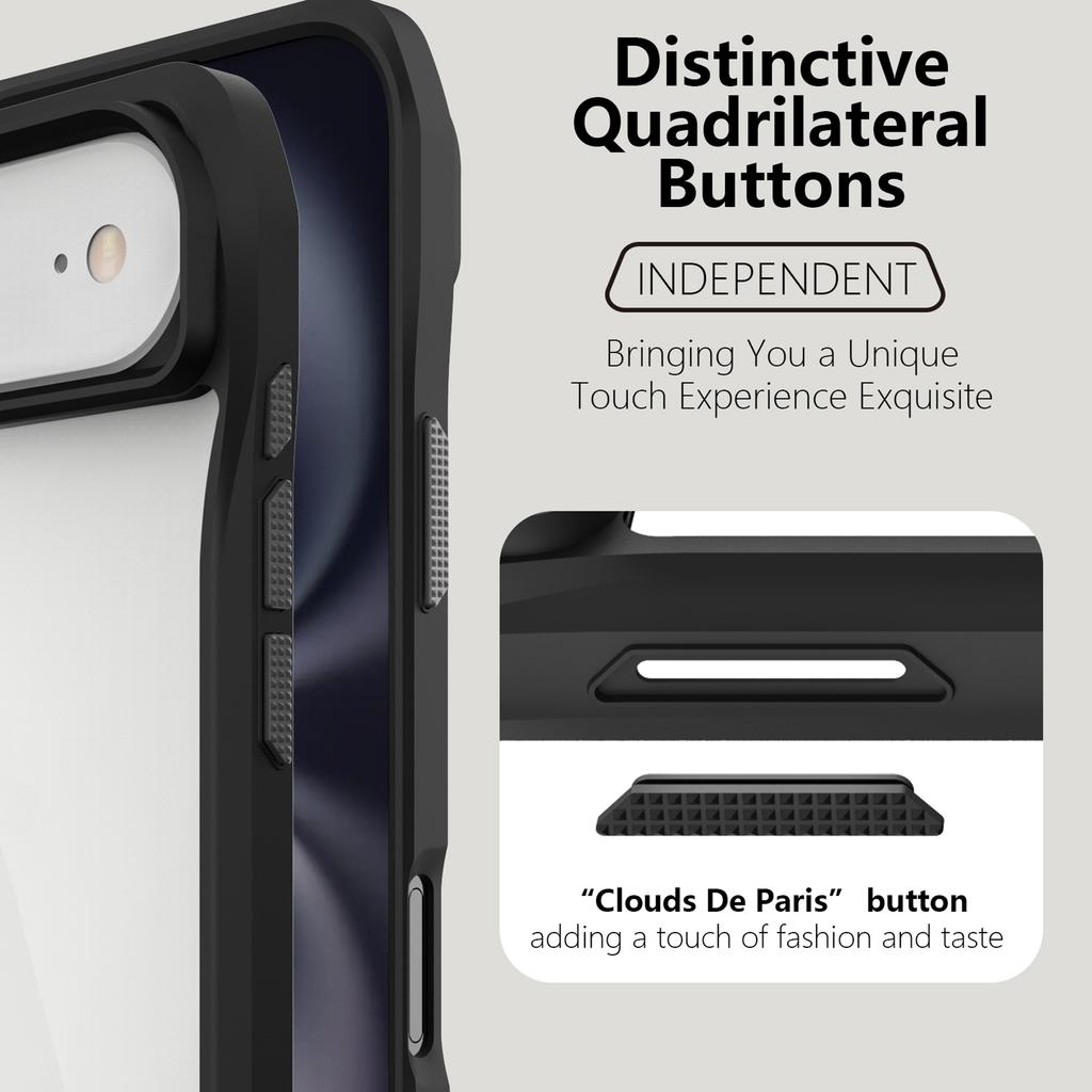 For iPhone 17 Air Case Anti-Scratch TPU+PC Hybrid Phone Cover