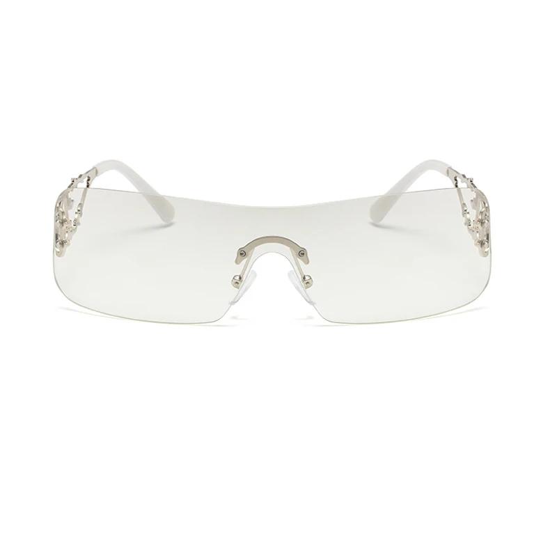 New Fashion Rimless Y2K Sunglasses Women Men High Quality Trending Product Rave Party Festival Uv400
