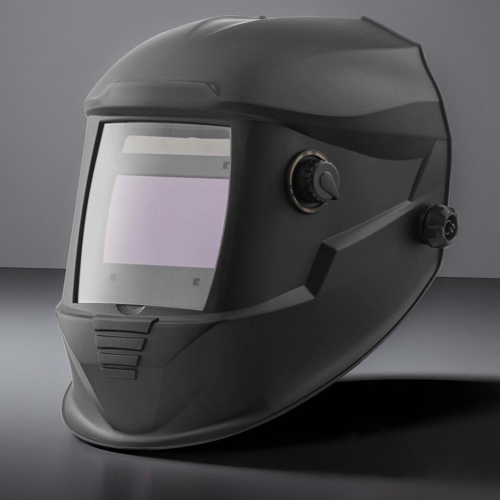 Welding Helmet Auto Darkening, 100 x 59.4 mm True Color Welding Hood, Solar-Powered Welder Mask with 4 Arc Sensors, Wide Shade 4/5-9/9-13 for TIG MIG