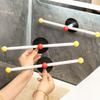 1Pcs Wall Mounted Towel Rack Punch Free Saving Space Shoes Rack Waterproof Bath Towel Hanger Bathroom
