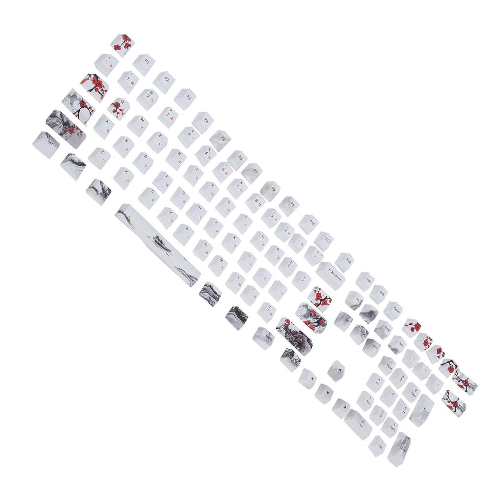Keycaps PBT 5Sided Sublimation 110 Keys Keyboard Caps for Mechanical Optical Keyboards(English