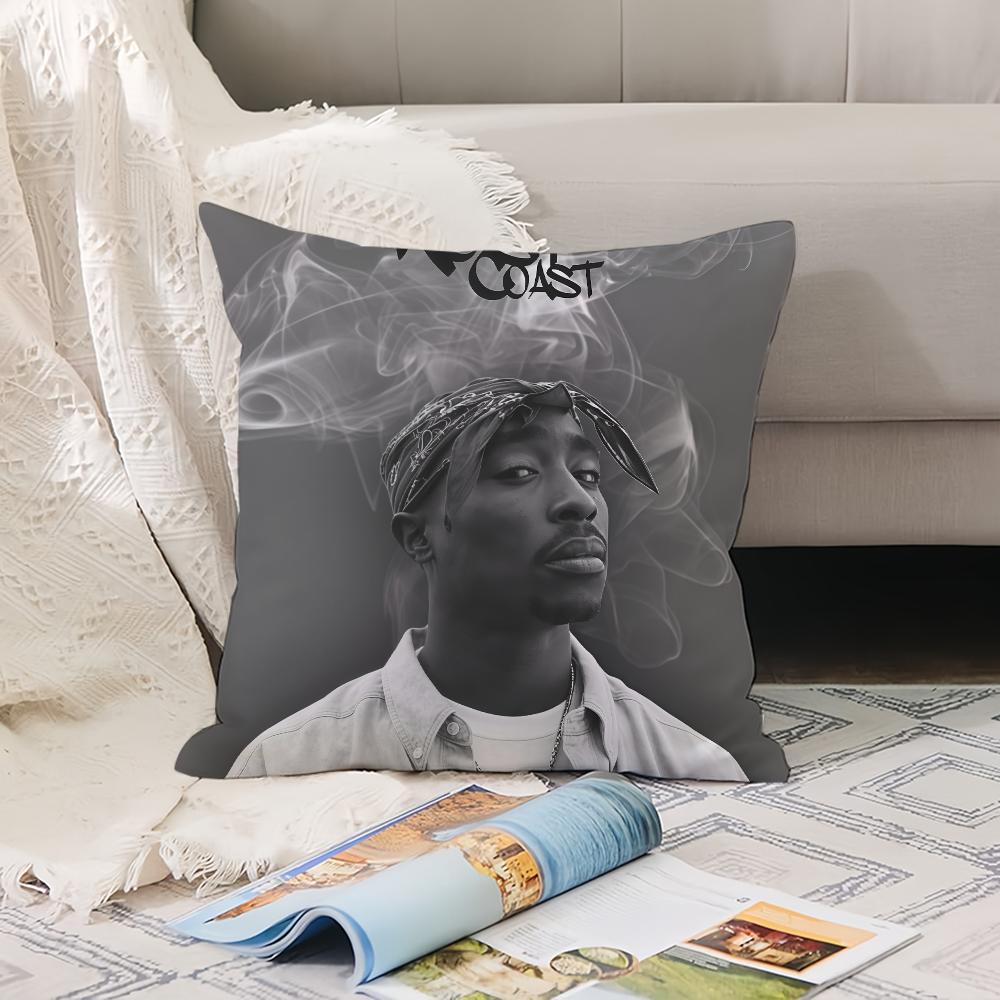 American Rapper T-Tupac Pillow Case Office Cushions Suitable For Sofa Car Bedroom Decorative Cushion Cover
