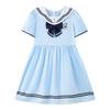 PawinPaw Girls' Cartoon Bear Sailor Collar Dress