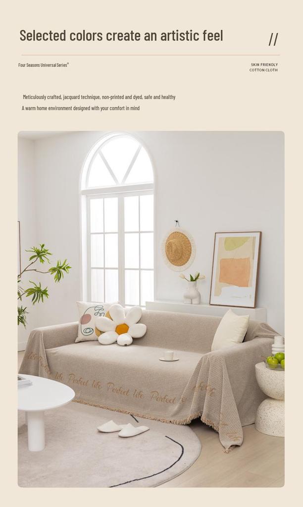 Nordic Chenille Sofa Cover Set – Universal All-Season Throw Blanket and Sofa Towel