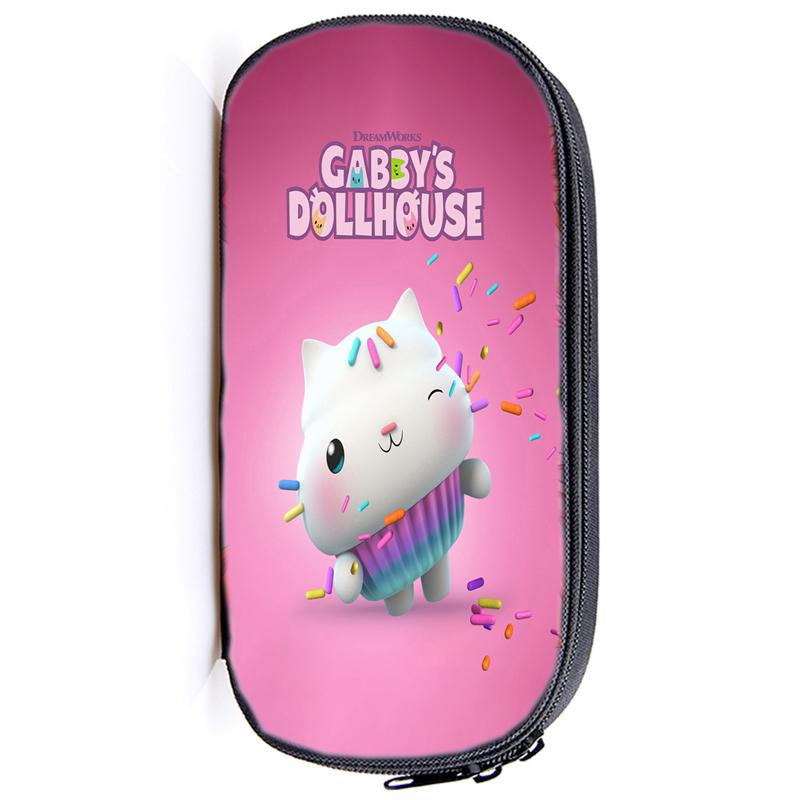 Casă de creion Gabby's Dollhouse Husă Gabby Cat pentru fete Cutie de pix de capacitate mare Organizator Rechizite școlare Accesorii de birou Geantă de papetărie