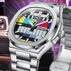 Mark Fairwhale 5210 Wacth Men Luminous Unique Design Stainless Steel Retro TV Signal Dial Quartz Watches Funny Special Gift
