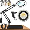 LED Magnifying Desk Lamp for Welding, Tattooing, Nail Care, and Eye Protection