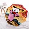 1pc Courage the Cowardly Dog Automatic Open/Close Folding Umbrella, Windproof 8-Rib Construction, Lightweight Travel Umbrella for Women/Men 19