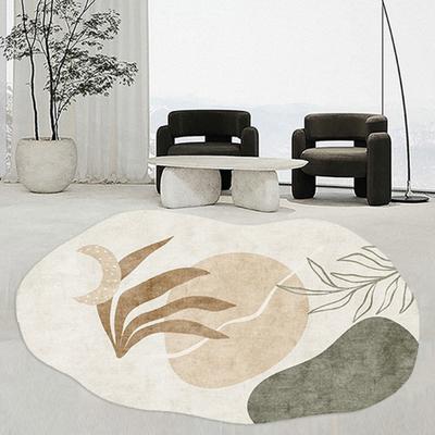 Floor Carpet Soft Protective Wear Resistant Stylish Nordic Style Irregular Bedside Carpet Decor for Bedroom