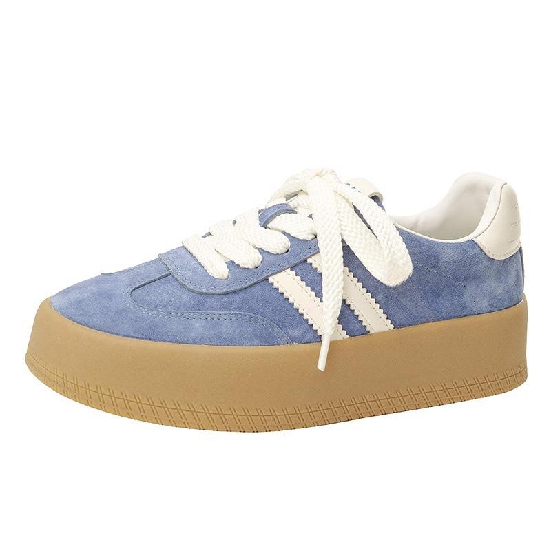 

Женские новые универсальные спортивные и повседневные на толстой подошве, в сочетании цветов, для небольшого увеличения роста, на плоской подошве, на шнуровке 40