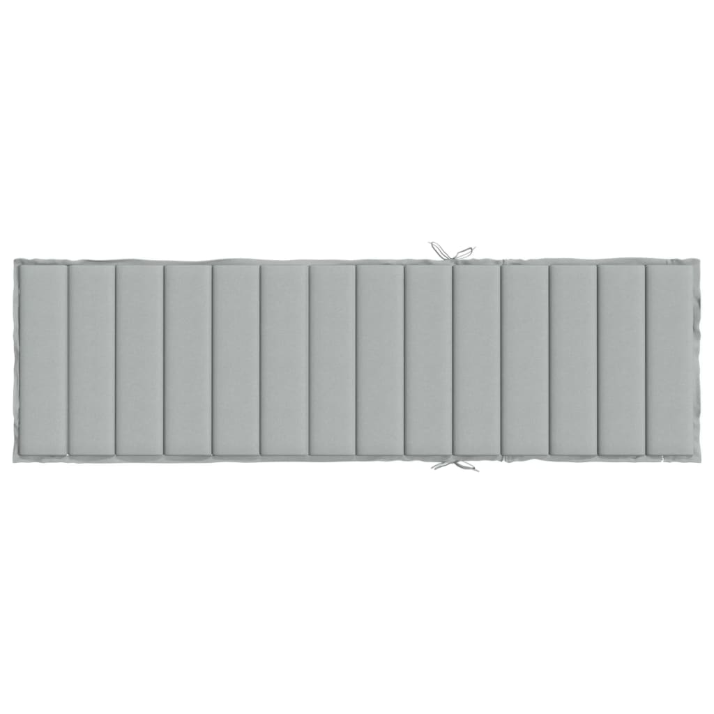VidaXL Sonnenliegen-Auflage Melange Hellgrau 200x50x4 cm Stoff