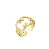 Stainless Steel Vintage  Cuff Rings for Women Girl Elegant Fashion New Non-fading Jewelry Lady Gift Party