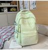 College Fashion Womens Nylon Backpack With Splicing Design And Inner Organizer For Travel