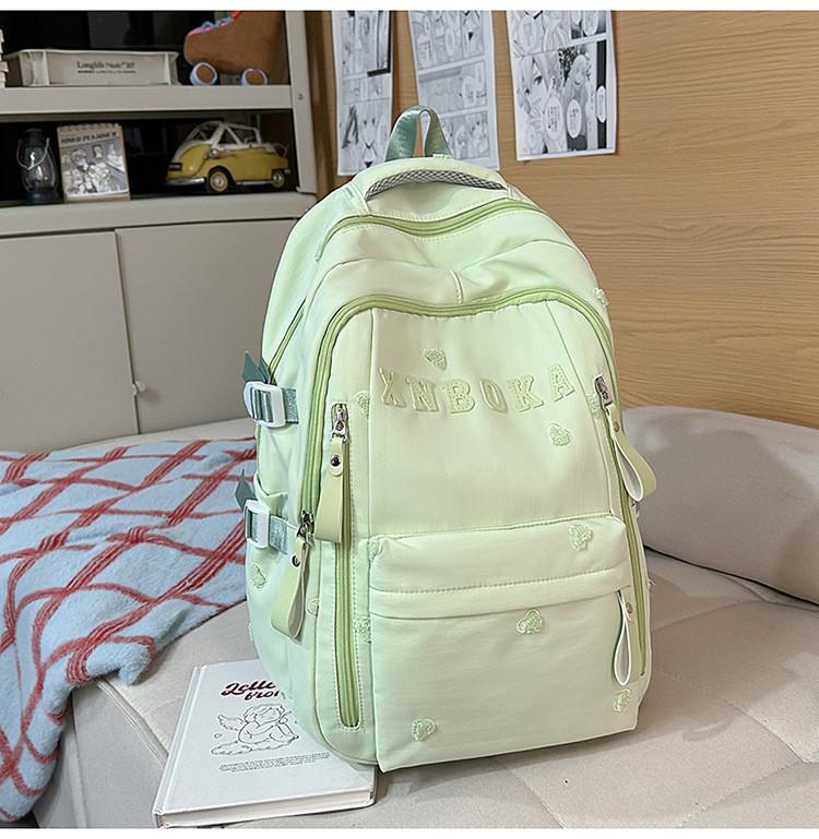 College Fashion Womens Nylon Backpack With Splicing Design And Inner Organizer For Travel