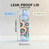 1PC Sunflower Mixed Floral Bouquet Print 750ml Color Plastic Sports Water Bottle Leakproof Flip Straw Lid Suitable for Sports Office Home Use