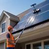Solar Panel Cleaning Kit, 12.03 m, Water Fed Pole Kit with Cleaning Brush, Soap Dispenser, Extendable Aluminum Telescopic Pole, 180° Rotatable Brush