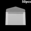 50pcs Mini Translucent Flat Paper Bags Translucent Envelopes Bags for Storing Photos Stamps Ring Earring Jewellery Coin Storage