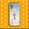 Phone Case Silicone For Samsung S30,23,21,22,20 FE lite,S10,9,PIus Note20ultra Striped Background Giraffe Soft Transparent