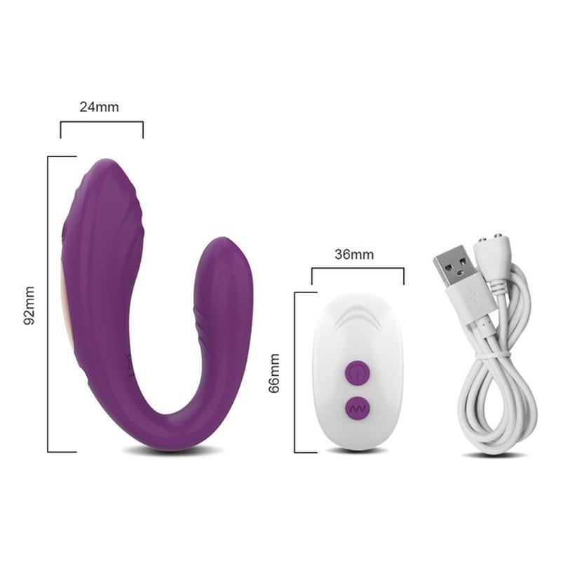 Wireless Remote Control Vibrator Female Dual Motor U Shape Clitoris Stimulator Dildo Wearable Sex Toys for Women Couple Adult