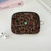 New Flower Dot Bow Print Color Coin Purse Square Hasp Zipper Corduroy Money Card Lipstick Wallet Portable Mini Card Holder Wallet