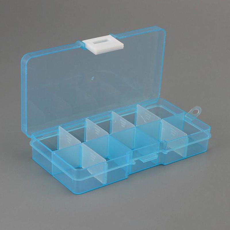 1-Pack Clear Plastic Adjustable Jewelry Storage Box Case Craft Organizer Beads