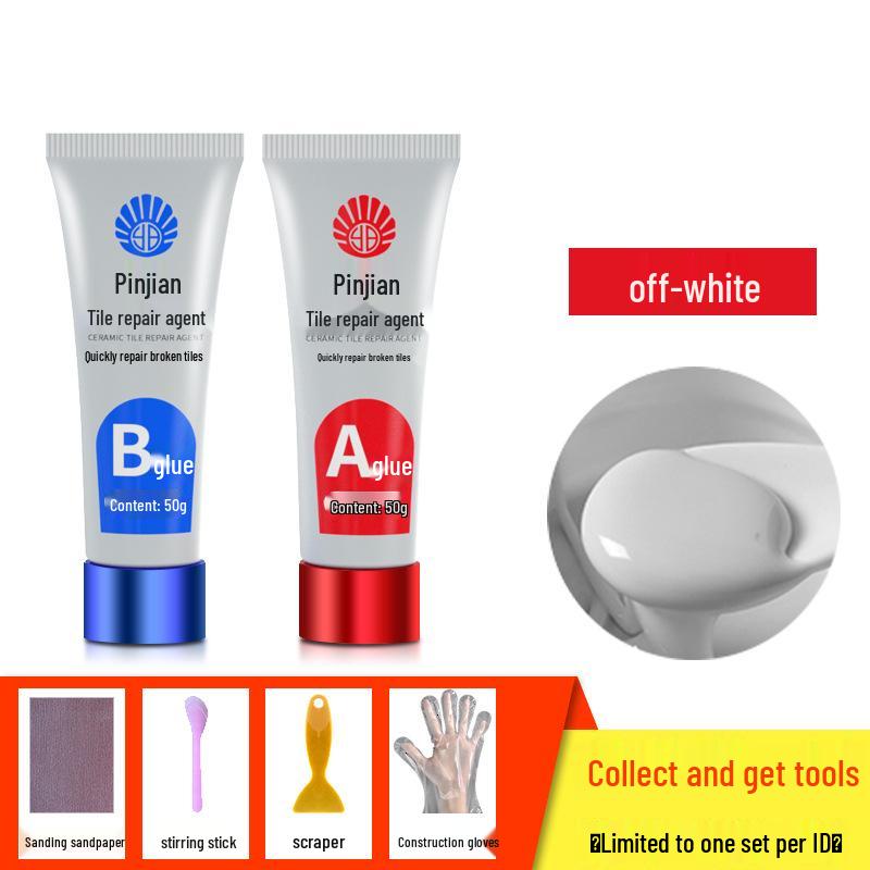 Glazed Marble & Ceramic Tile Repair Paste for Cracks and Holes