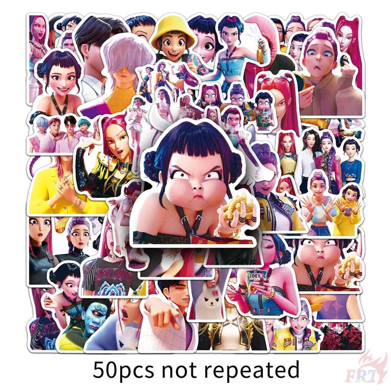 50Pcs/Set KPop Demon Hunters Series 05 Stickers DIY Fashion Waterproof Doodle Decals Stickers