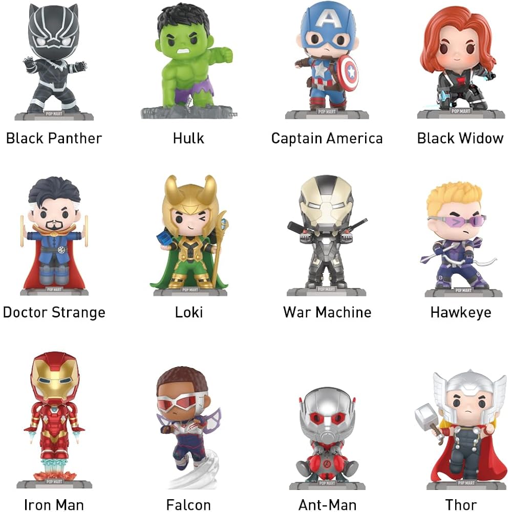 Pop Mart Marvel Avengers Series Blind Box Figure 1 Piece PVC Collectible Toy