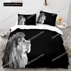 Lion Duvet Cover Set 3D Print Wild Animals Colourful King Queen Size For Kids Teens Adults Bedding Set Polyester Comforter Cover