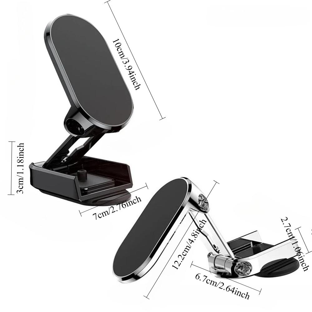 Universeller magnetischer Auto-Handyhalter Drehbar Verstellbare Smartphone-Halterung für iPhone Huawei Samsung Faltbarer Auto-Ständer