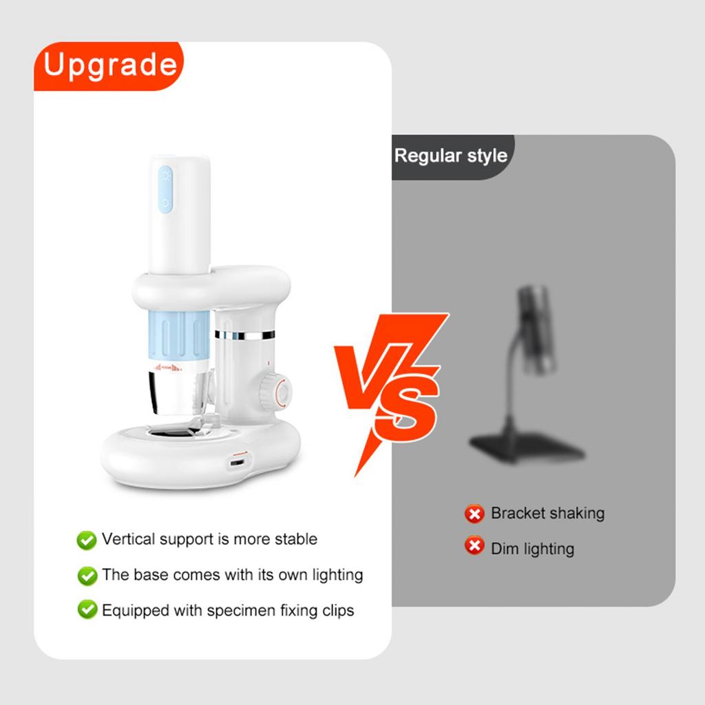 Wireless Digital Microscope 1080P WIFI 50x 1000x Microscope Magnification Mini Pocket Handheld Microscope for iPhone