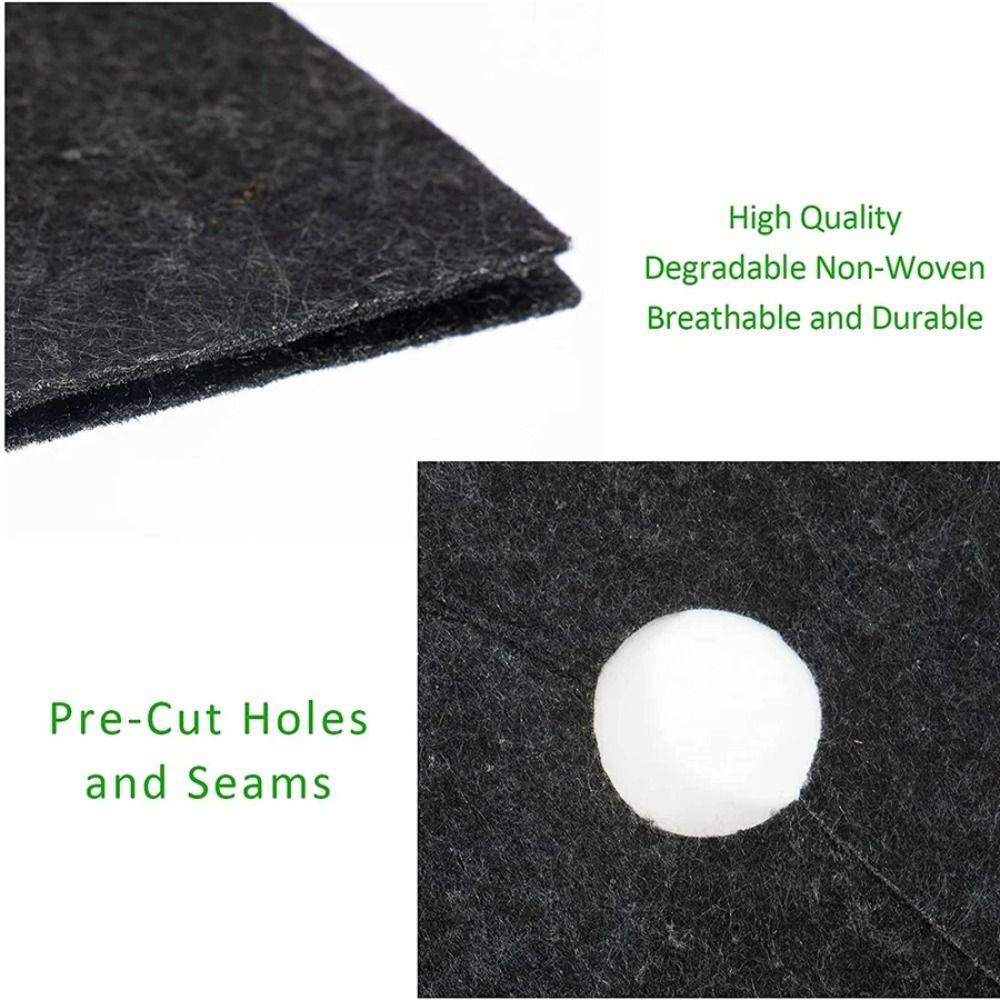 4 PCS Anti Grass Non-Woven Tree Mulch Black Weed Control Ground Cover New Protector Mat