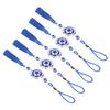 5Pcs Evil Eye Pendant Coloured Glaze Blue Tassel Exquisite Design Good Luck Evil Eye Decor for Room CarRound