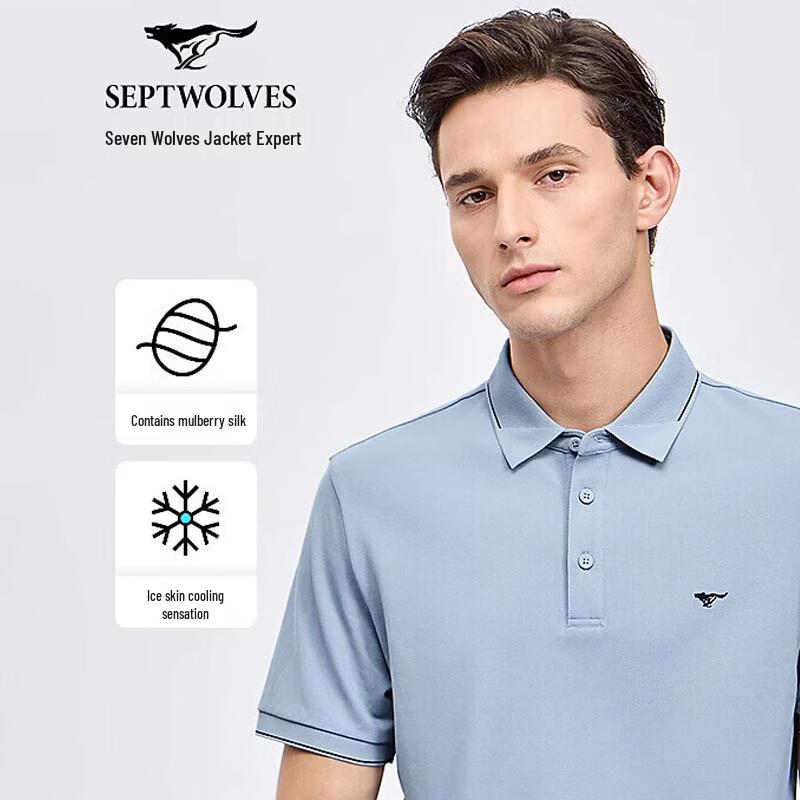 SEPTWOLVES Modal Summer Casual Men's Polo Shirt
