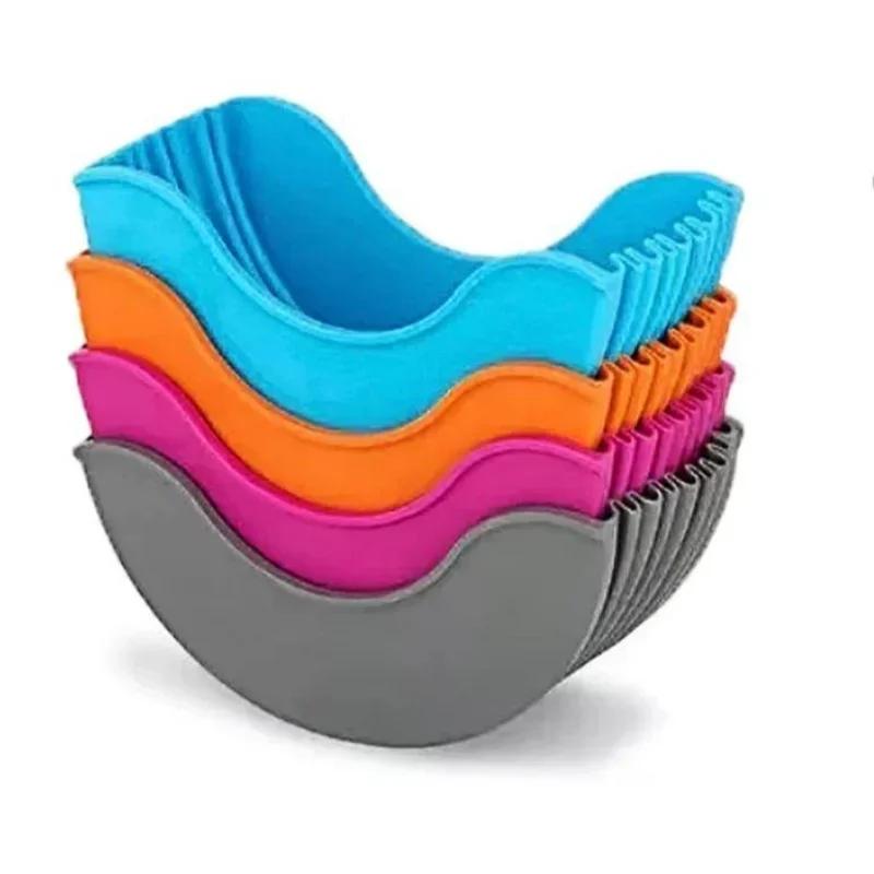 

1/4 шт. Силиконовый поднос для бургеров, многоразовая подставка для сэндвичей и бургеров, держатель для бургеров, полка для хранения, гаджеты, обеденный бар, кухонные инструменты