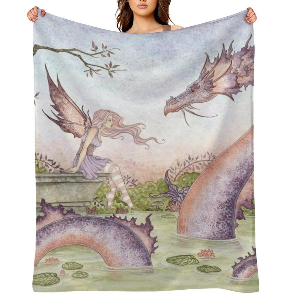 The Summer Pond Throw Blanket for Sofa for Winter Christmas Decoration Summer Blankets