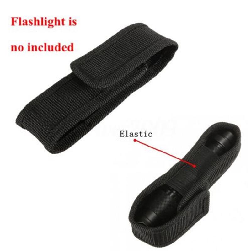 Led Flashlight Torch Lamp Light Holster Holder Carry Case Belt Pouch Nylon