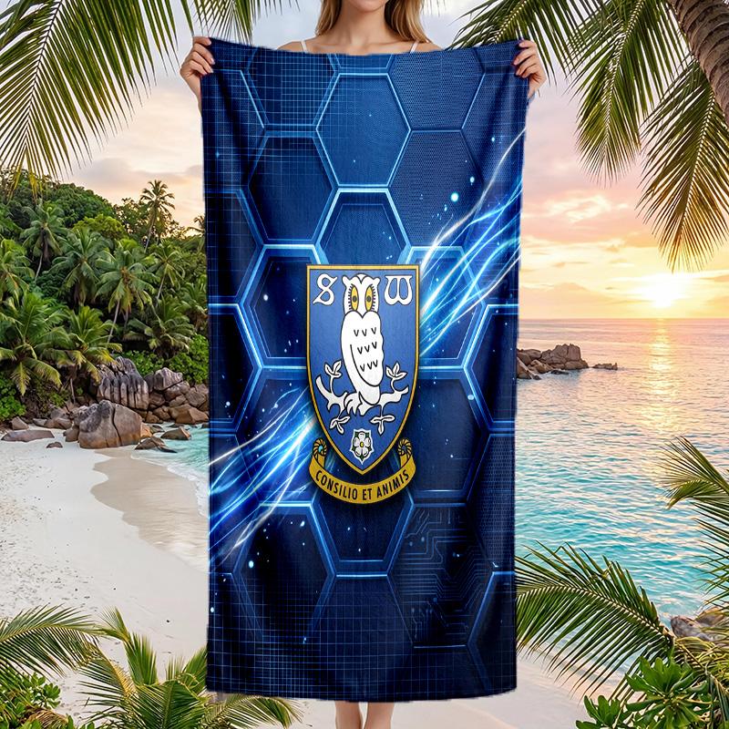 Asciugamano da Spiaggia Sheffield Wednesday Football Morbido Microfibra Asciugamano Estivo Asciugatura Rapida Assorbente per Spiaggia Piscina Viaggio