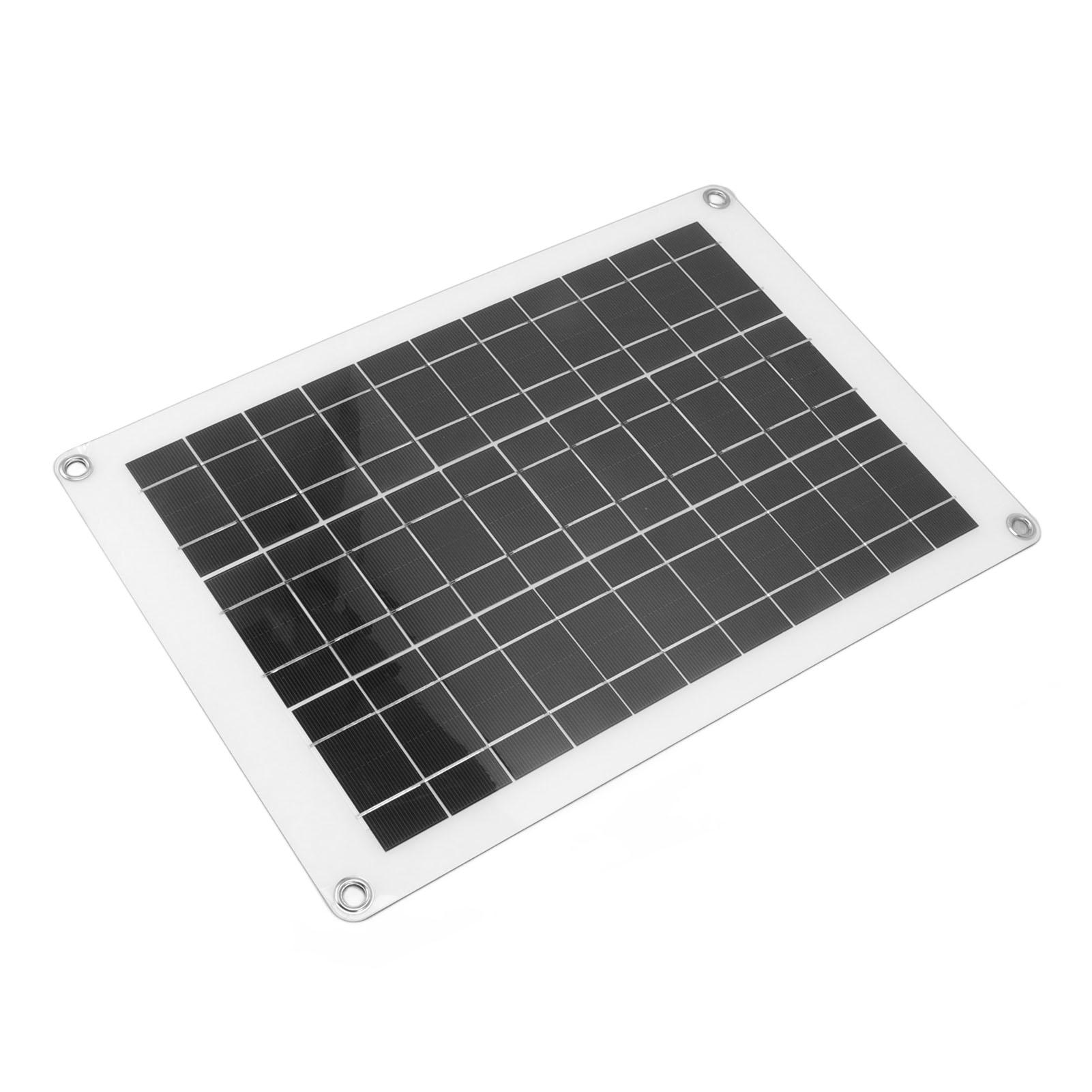 

Solar Panel Kit Polycrystalline Silicon Waterproof Solar Panel Flexible Photovoltaic Panel Dual USB 20W 18V