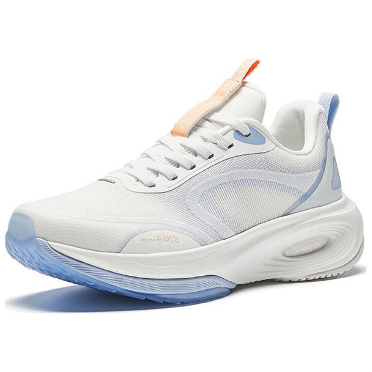 Anta Arc Slip Resistant Low Top Running Shoes Women Sneakers White Blue 122437790-1