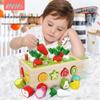 Children's Wooden Farm Garden Shape Matching Pull Toy